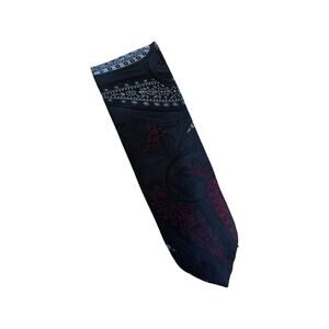 Vintage Oscar de la Renta Studios Necktie Black Paisley Print